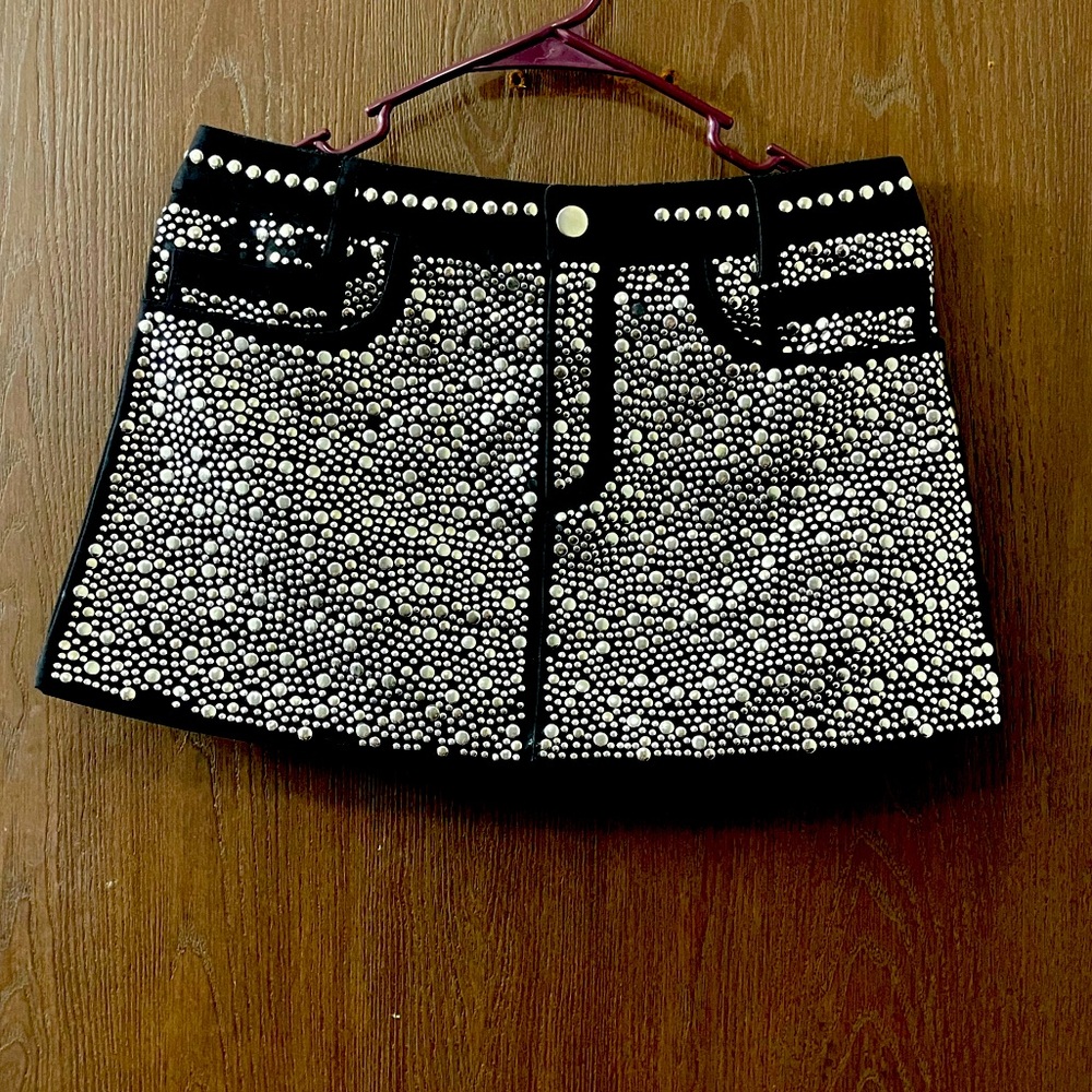 ClubExx studded denim miniskirt. NWOT